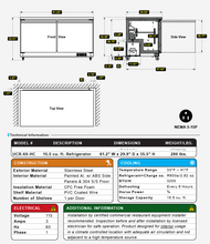 Load image into Gallery viewer, 60" Undercounter Refrigerator