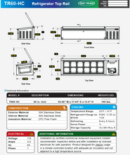 Load image into Gallery viewer, 60" Top Rail Refrigerator
