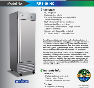 Stainless Steel Reach-In Refrigerator - $2,350