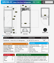 Load image into Gallery viewer, (1) Sliding Glass Door Merchandiser Refrigerator, Black Cabinet (GR23B-HC)
