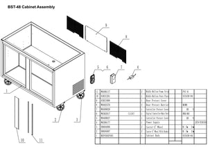 48" 2 Door Sandwich Unit